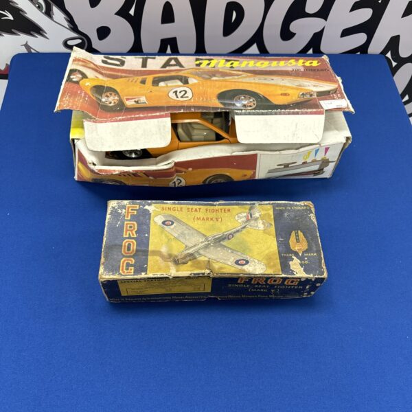 Vintage Frog single seat fighter model in original box.
