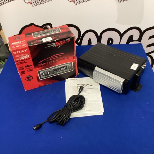 Vintage Sony CXS-G70 car stereo and CD multichanger unit.