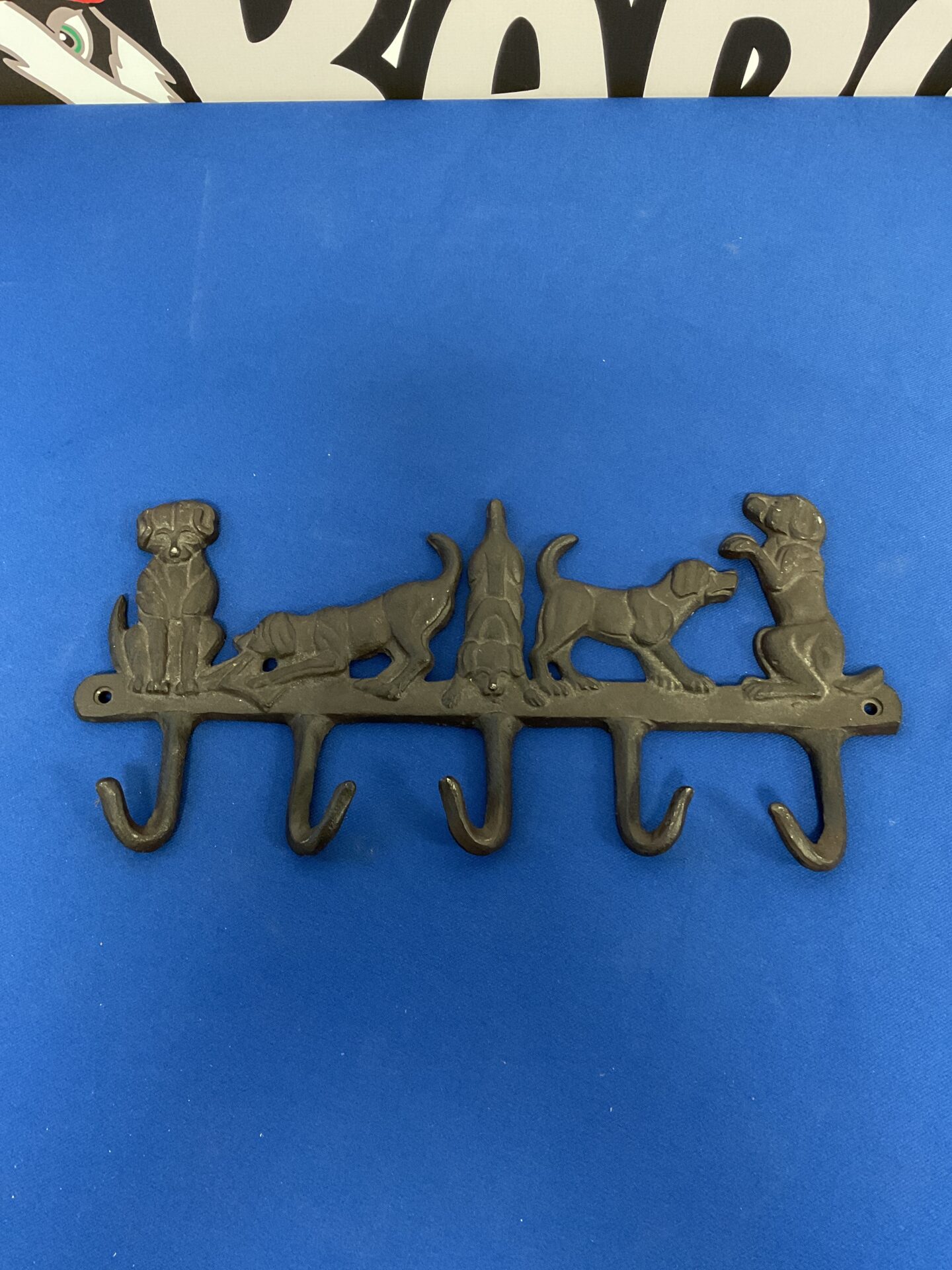 049 Cast iron dog lead hook rack