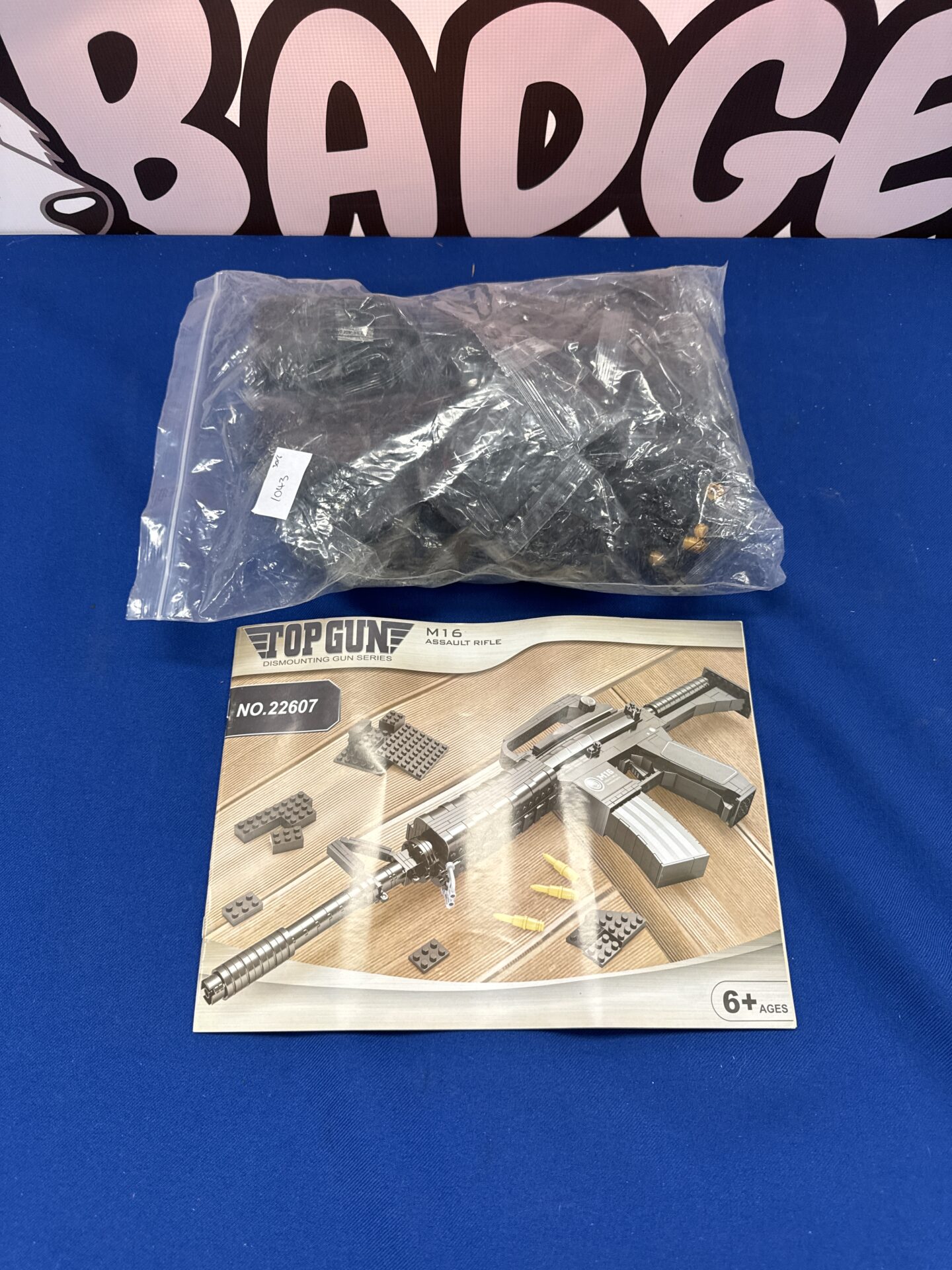 414 Top gun dismounting gun series m16 assault rifle building block set 22607