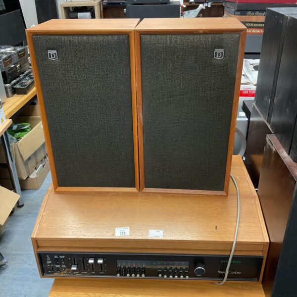 Vintage Dynatron Music Centre with speakers, a classic 1970s stereo system.
