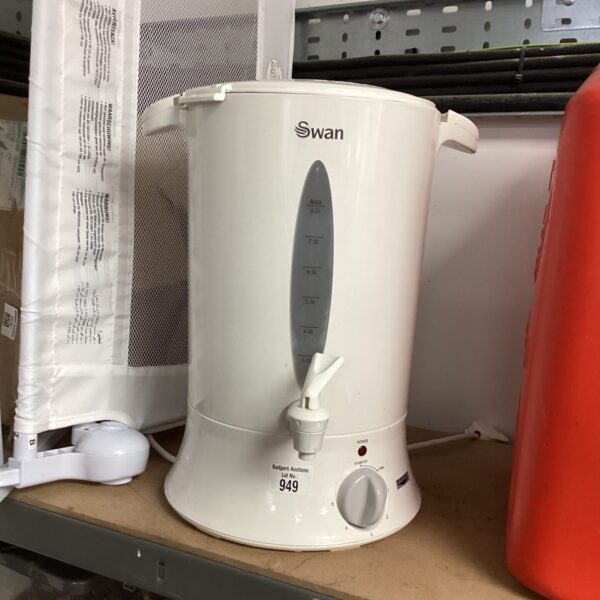 White Swan water boiler, vintage electric kettle for kitchen use.