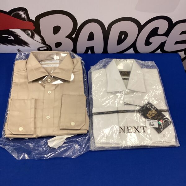 New lot of two Next men's shirts with 16” collar size.