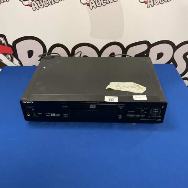 Silver Sony DVP-S725D DVD player for home entertainment.