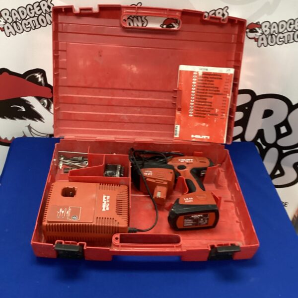 Hilti cordless drill in its original carrying case.