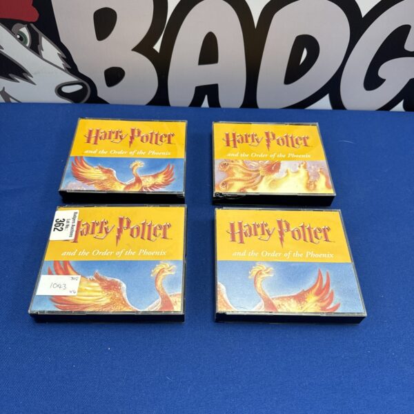 Lot of four Harry Potter and the Order of the Phoenix CD audiobooks.