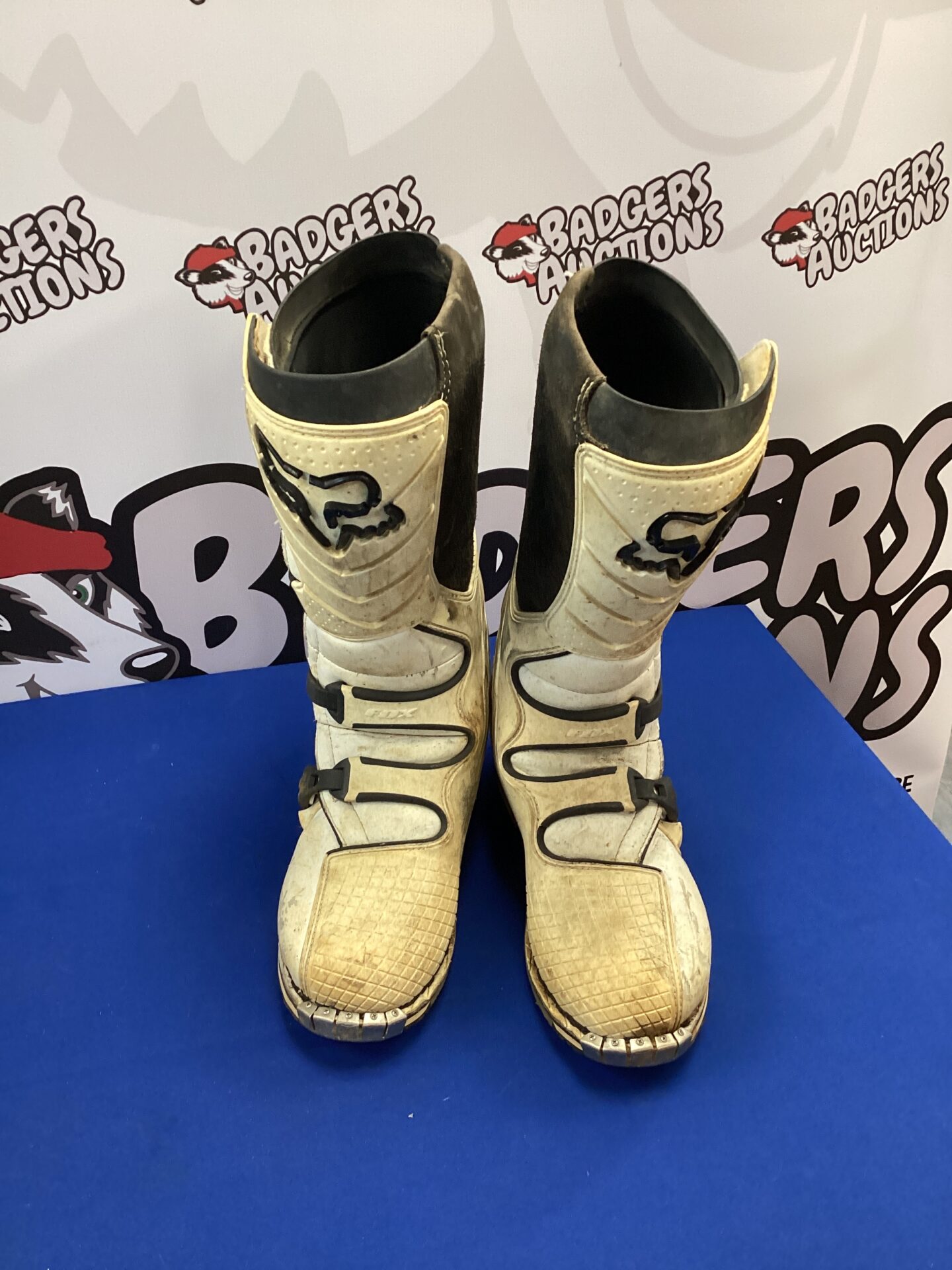 548 Pair of fox racing motorcycle boots size 46.5