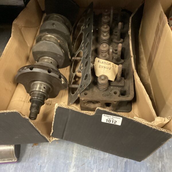 Vintage Lancia 2ltr 8 valve camshaft for classic car restoration.