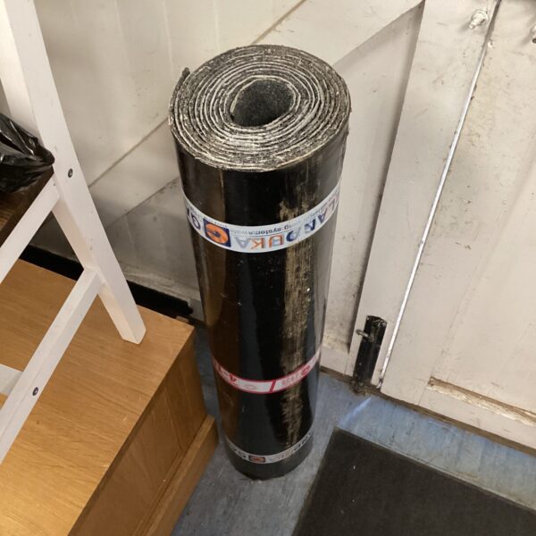 Roll of shed roofing felt for garden building projects.