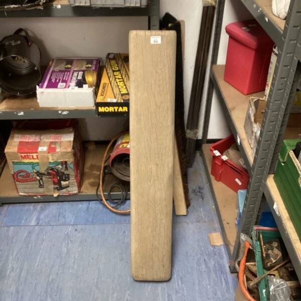 Solid oak fireplace lintel, approximately 44 inches long.