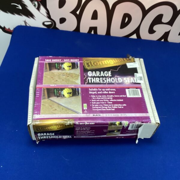 Stormguard garage threshold seal in original packaging.
