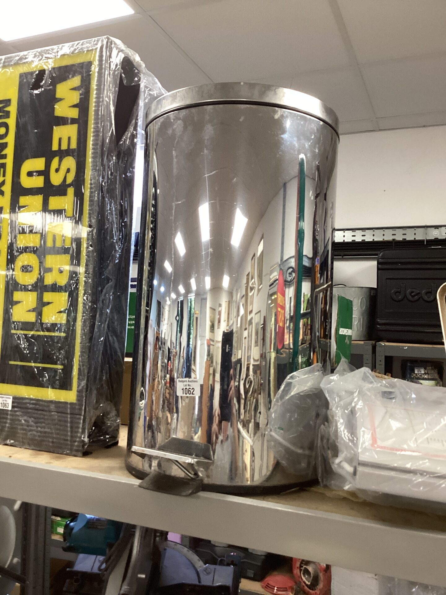 1062 Large Stainless Steel Kitchen Bin