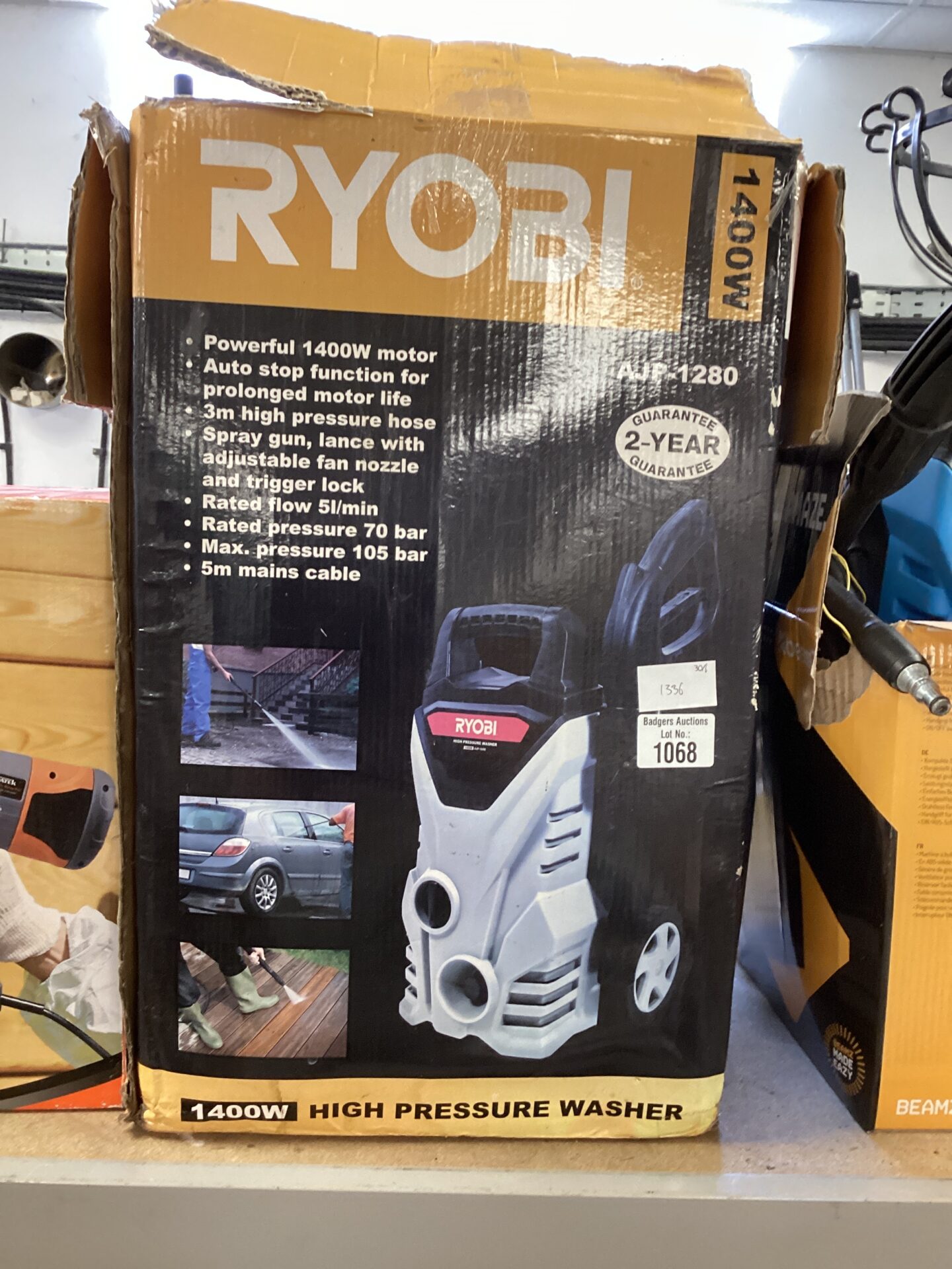 1068 Ryobi 1400w Pressure Washer
