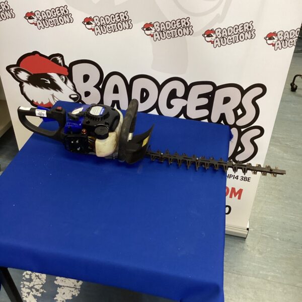 Hyundai petrol hedge trimmer for garden landscaping and maintenance.
