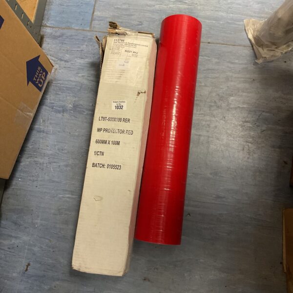 Roll of 600mm plastic protection film for construction and DIY.