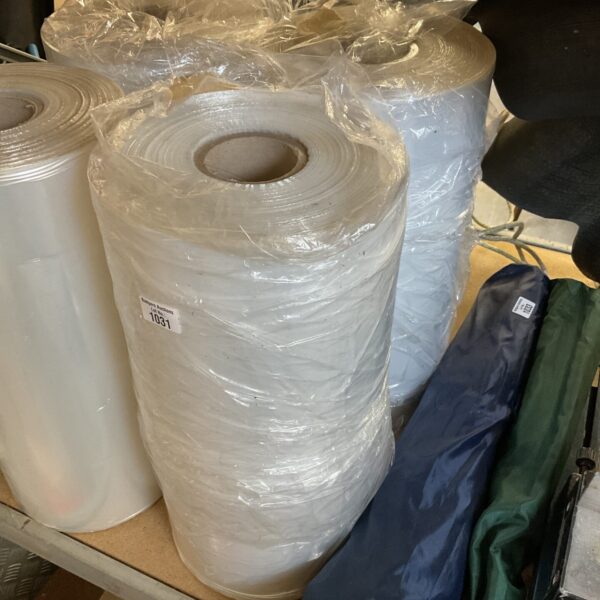 Two rolls of 500mm wide pallet wrap for industrial packaging.