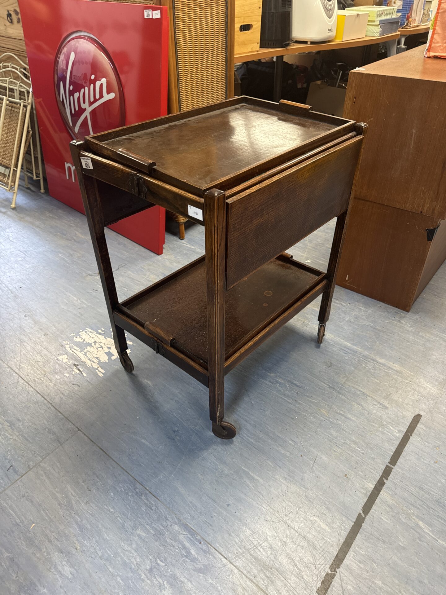 403 Vintage folding butlers serving trolley