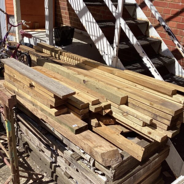 Job lot of offcut timber for DIY projects and crafting.