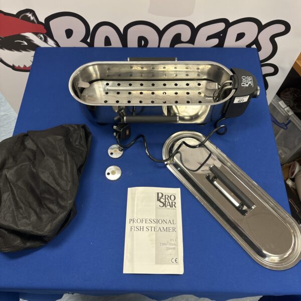 Stainless steel Pro Star professional fish steamer for cooking fish.
