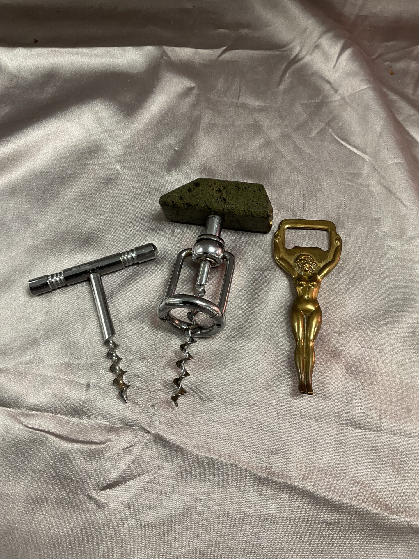 778 Two Corkscrews and a Brass Bottle Opener