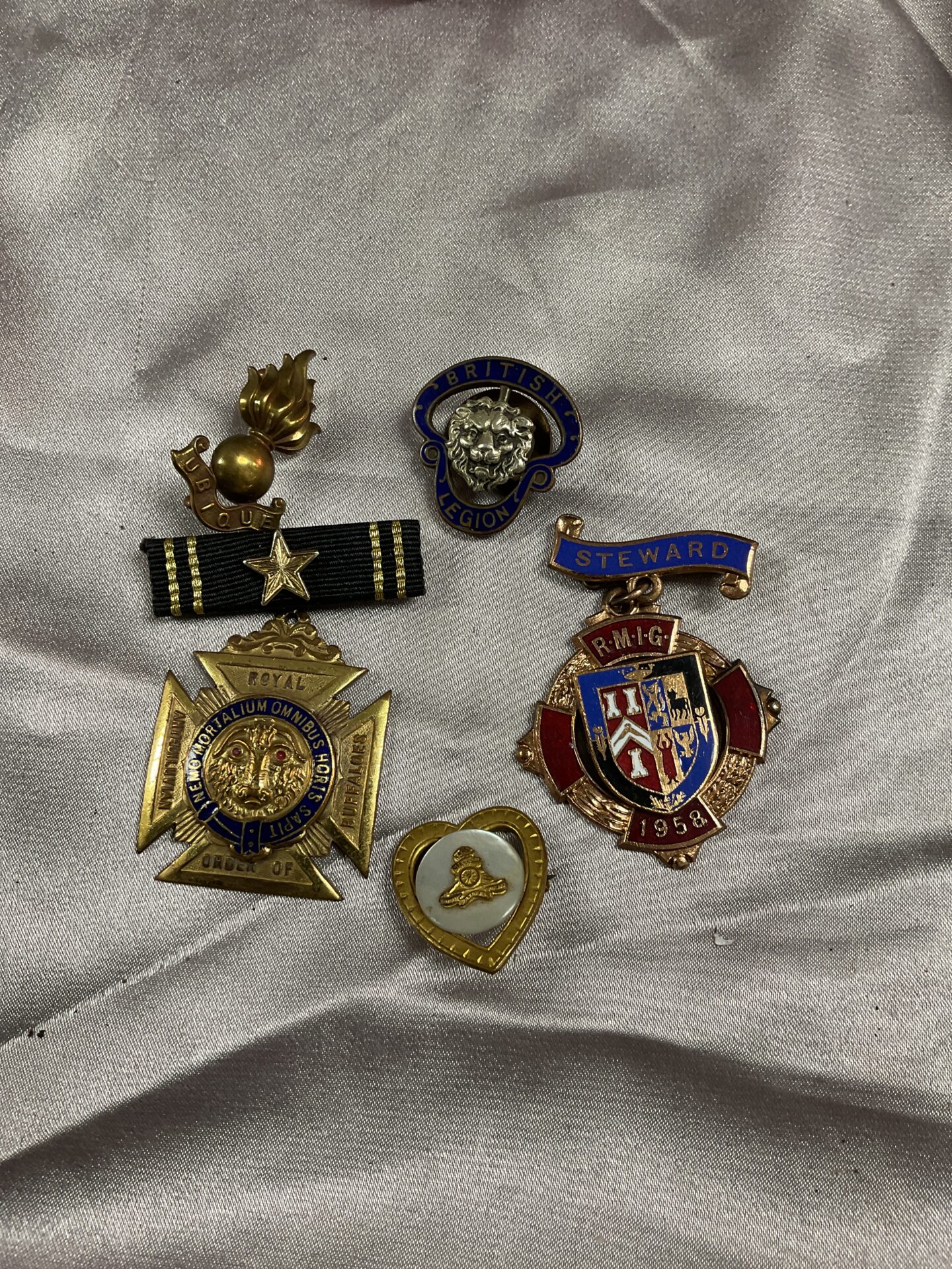 784 masonic & military button, badges & medallions