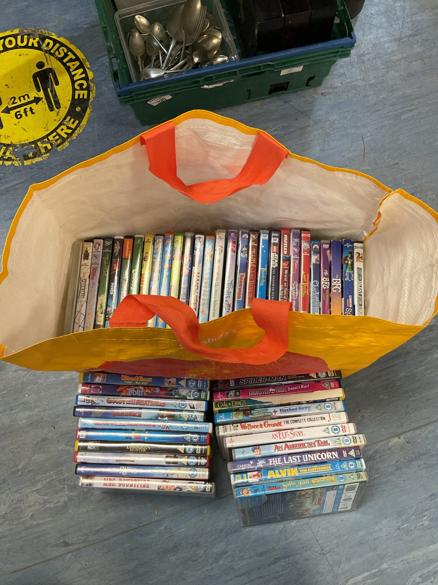 132 Bag of children’s dvds including disney