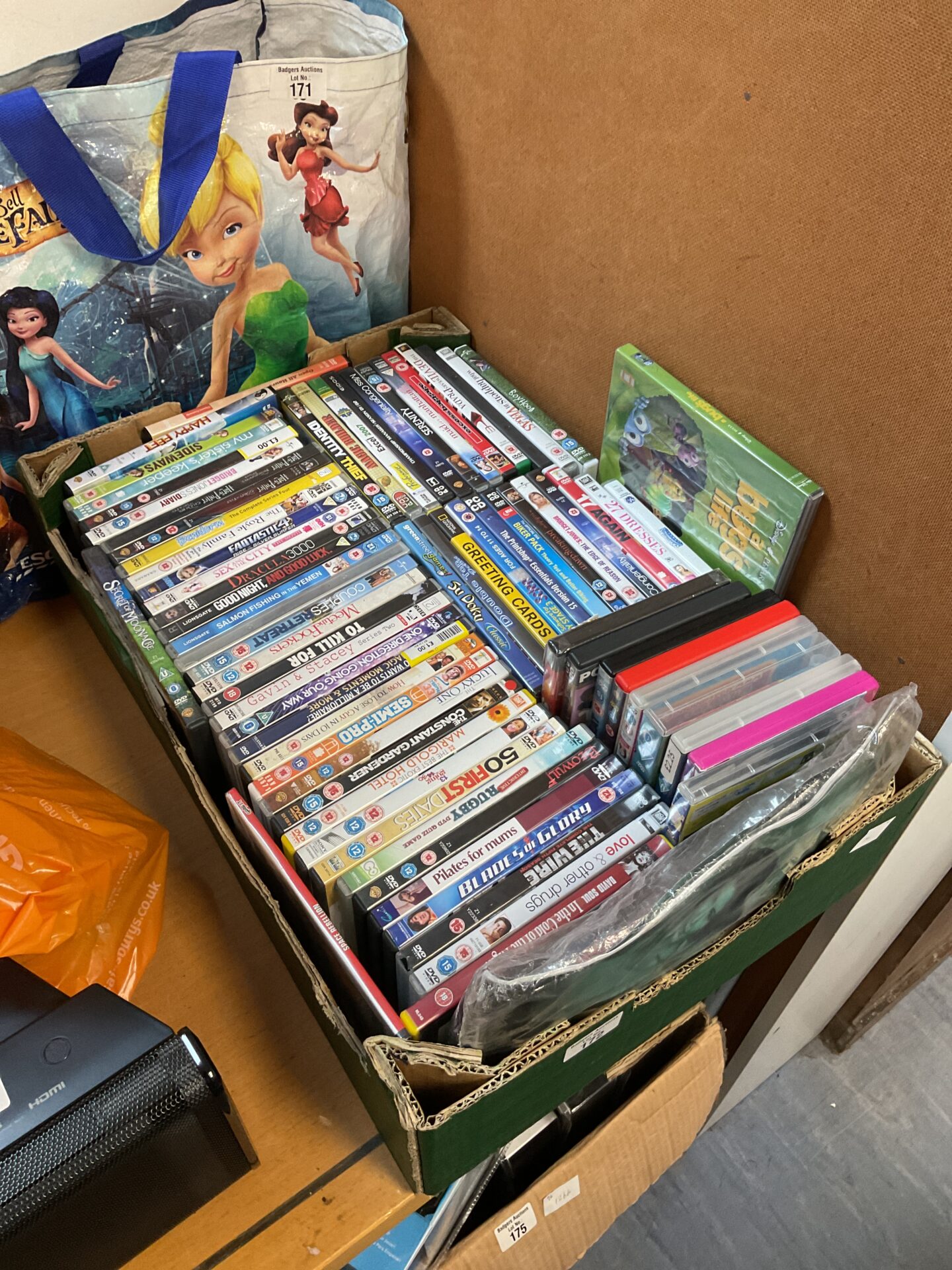 202 Tray of dvds including disney