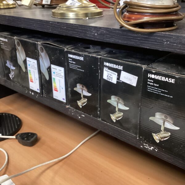 Lot of six Homebase ceiling spotlights for interior lighting.