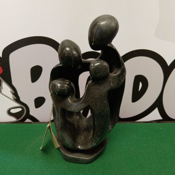 Shona sculpture of a family by Promise Daliwayo, Zimbabwe stone carving.