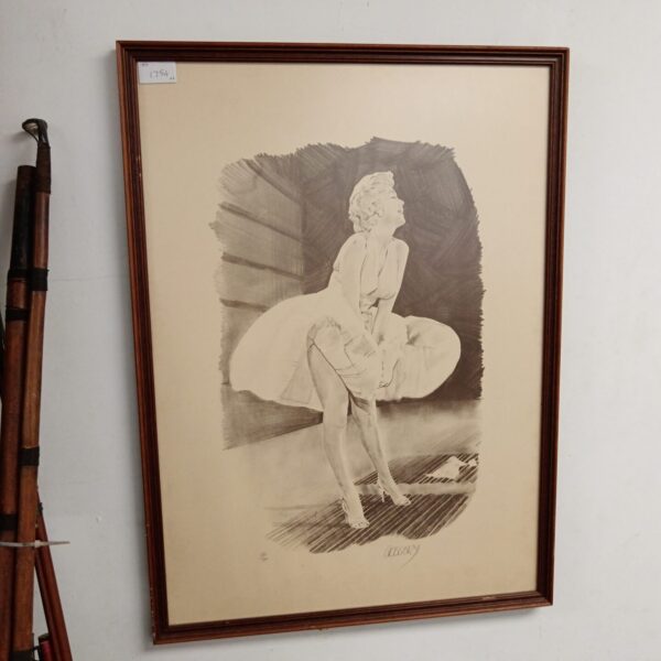 Limited edition Marilyn Monroe print signed by Gregory.