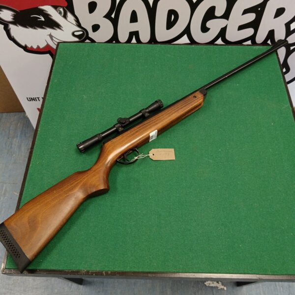 Vintage BSA Meteor .177 air rifle with scope.