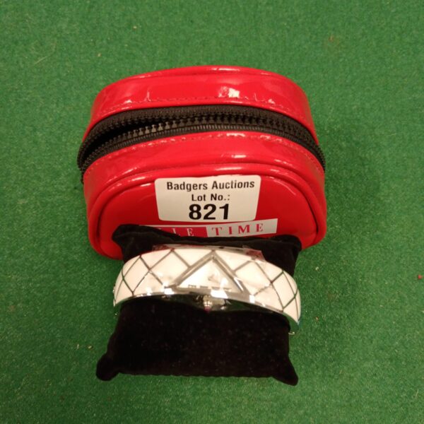 New Elle Time ladies watch with a red casing.