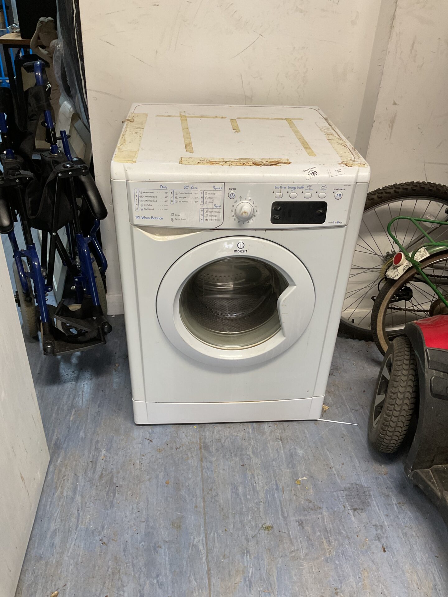 1189 Indesit water balance washing machine