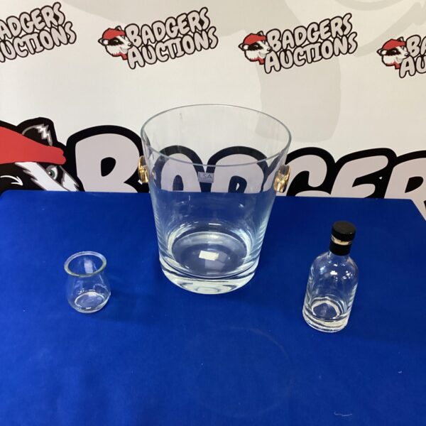 Clear glass LSA champagne bucket for parties and entertaining.