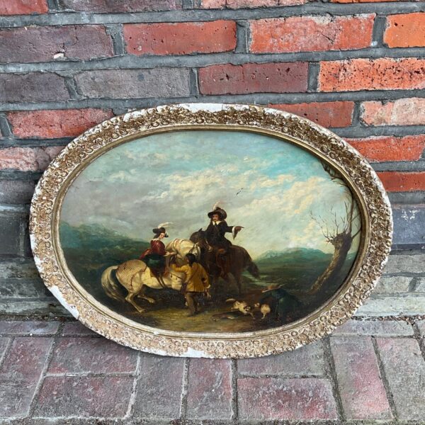 19th-century French hunting scene painting by Horace Vernet.