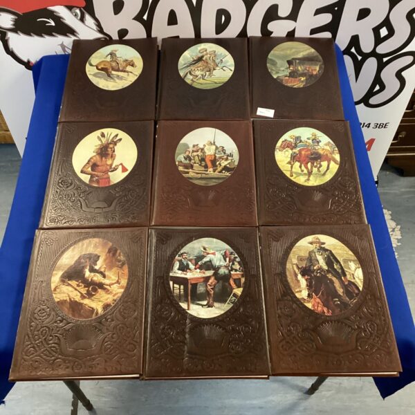 Stack of vintage Time Life Wild West books.