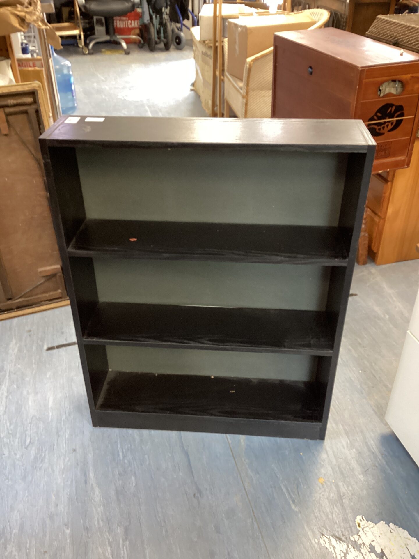 467 Dark wood effect Bookcase