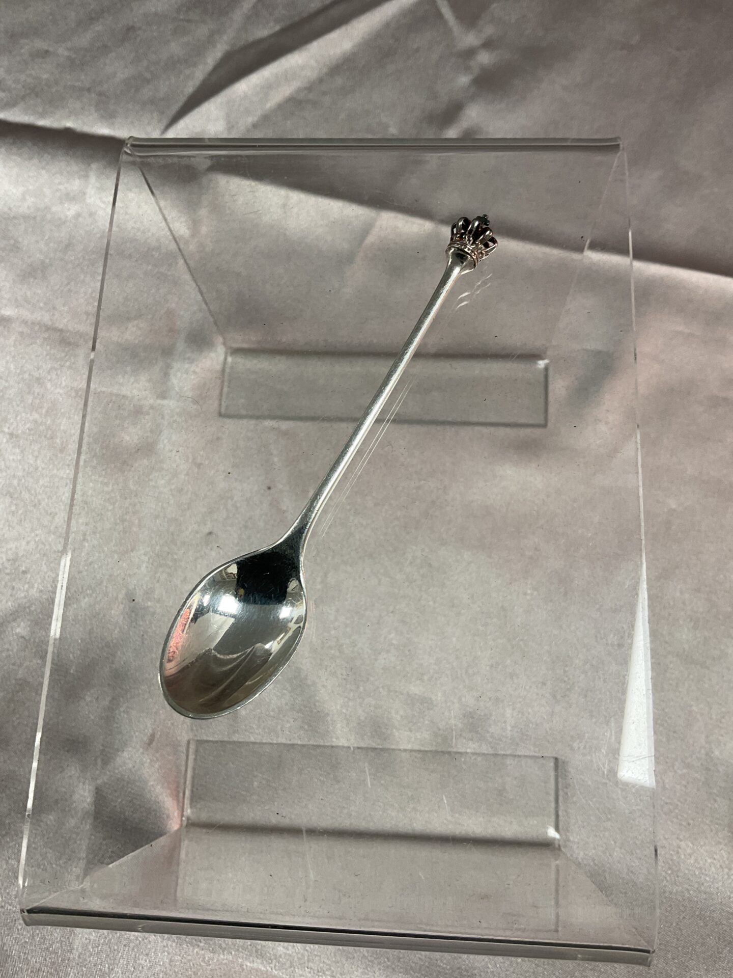 880 D G Denmark Silver Crown Topped Tea Spoon