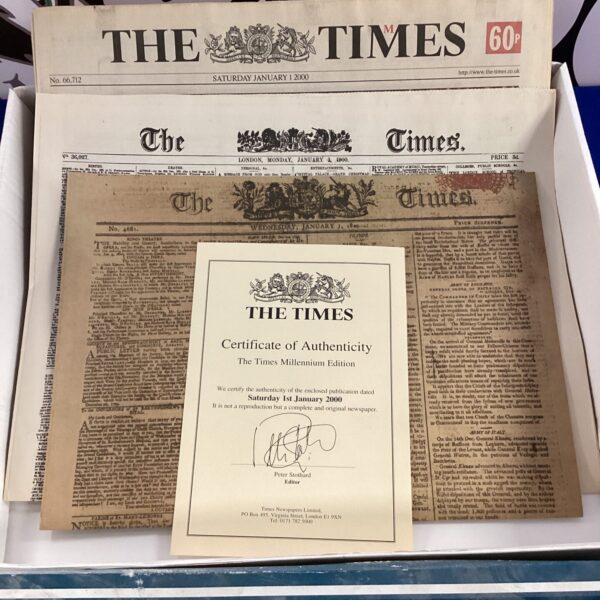 Historic Times newspaper from January 1st 2000, millennium edition.