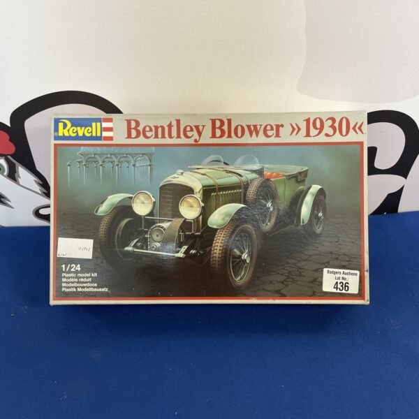 Vintage Revell Bentley Blower 1930 model kit box.