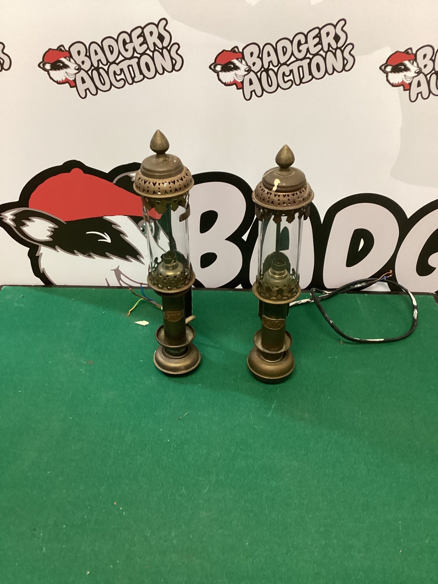 391 Two GWR Brass Lamps