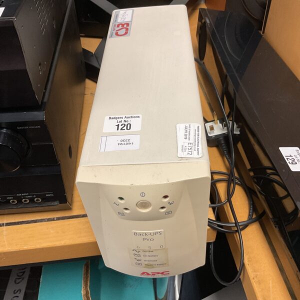 APC UPS Back-ups Pro unit, power supply for computers.