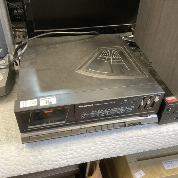 Vintage Panasonic stereo system with cassette player and radio.