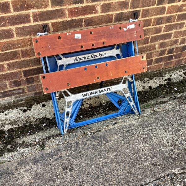 Vintage Black and Decker Workmate portable workbench for DIY projects.