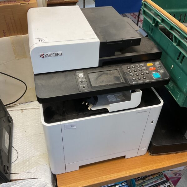 Front view of a Kyocera multifunction copier for office use.