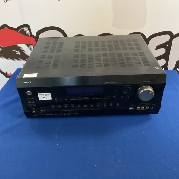Integra DTR-40.6 AV receiver front view for home theater.