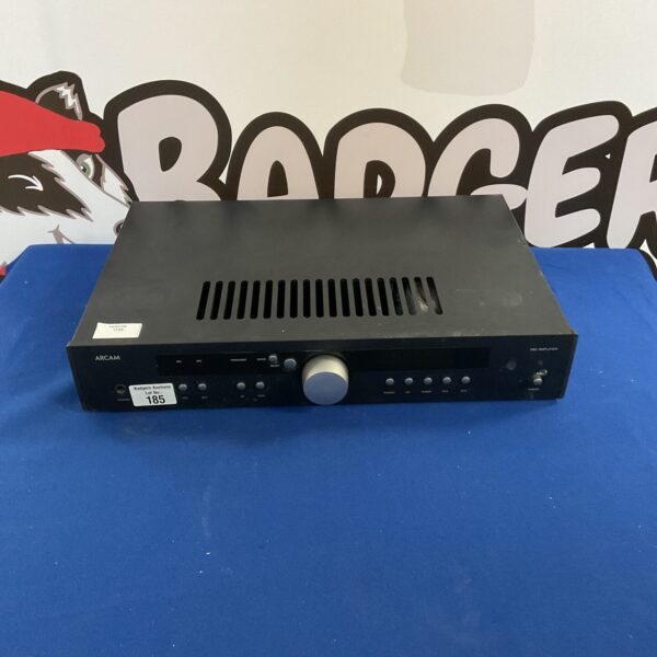 Front view of vintage Arcam A80 stereo amplifier.