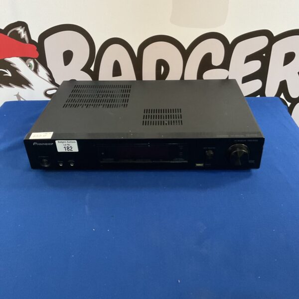 Black Pioneer VSX-S310 AV receiver for home theater systems.