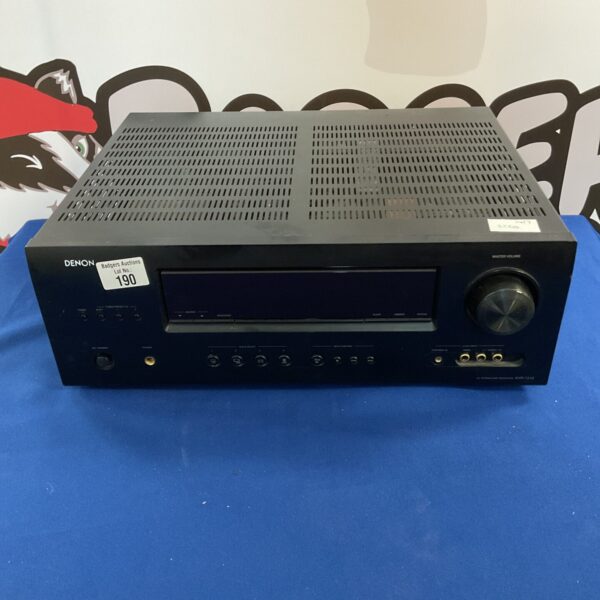 Front view of a used Denon AVR-1312 AV receiver.