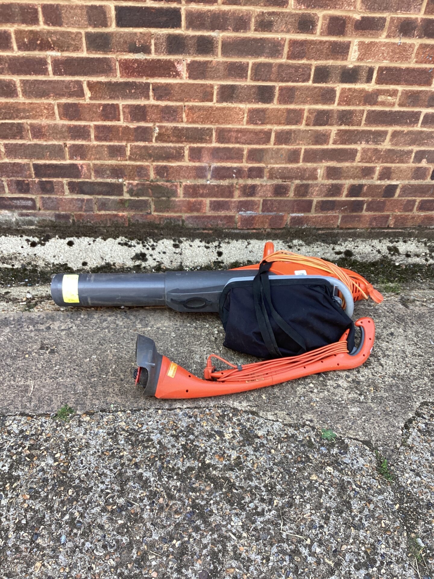 1196 Flymo electric lawn vac and strimmer